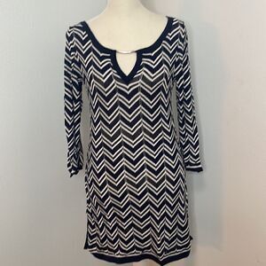 White House Black Market Sweater Dress. Size Small. Geometrical. Lightweight.